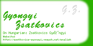 gyongyi zsatkovics business card
